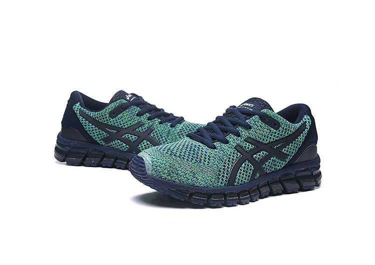 נעלי אסיקס-ASICS - KNIT 2 - Dark Green - Blue – תמונה 5