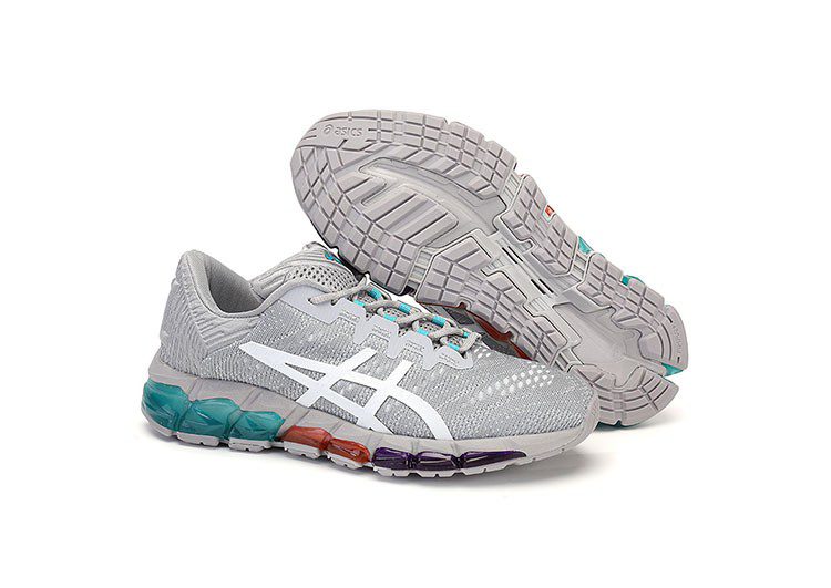 נעלי אסיקס-ASICS - QUANTUM - Acquard Noodles JCQ - Light Gray Blue - Female – תמונה 6