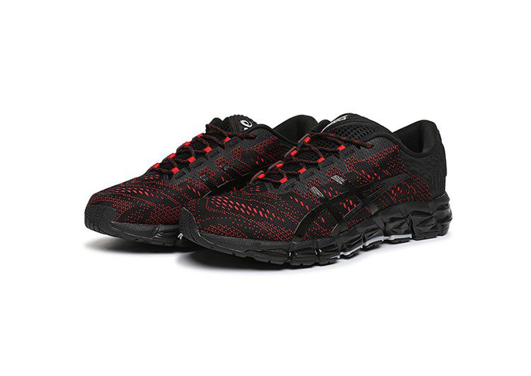 נעלי אסיקס-ASICS - QUANTUM - Jacquard Noodle JCQ -Black Red – תמונה 6