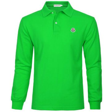 מונקלר-MONCLER POLO MEN'S LONG  GREEN