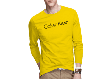 CK Long Sleeve Round Neck-Yellow