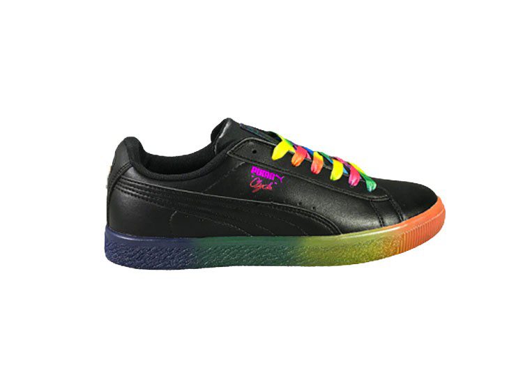 נעלי פומה-puma CLYDE PRIDE colorful casual sneakers-Black – תמונה 3