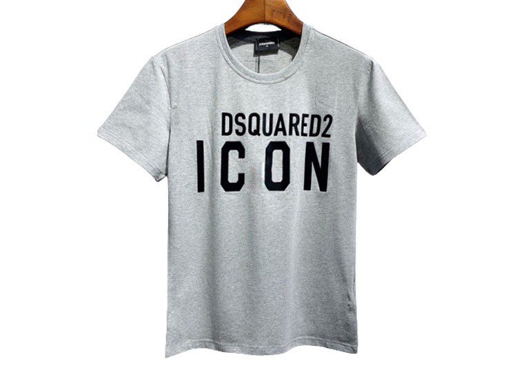 DSQUARED2 TSHIRT MEN SHORT - Gray & Black Logo