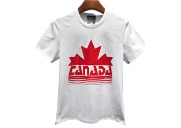 DSQUARED2 TSHIRT MEN SHORT - Red Logo & White