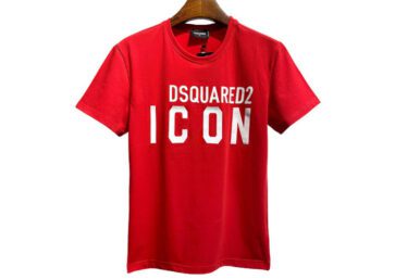 DSQUARED2 TSHIRT MEN SHORT - Red & White Logo