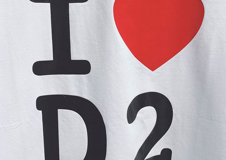 DSQUARED2 TSHIRT MEN SHORT - White Red & Black – תמונה 3