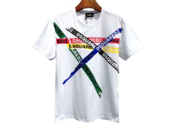 DSQUARED2 TSHIRT MEN SHORT - White and Multi Color Logo