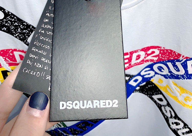 DSQUARED2 TSHIRT MEN SHORT - White and Multi Color Logo – תמונה 4