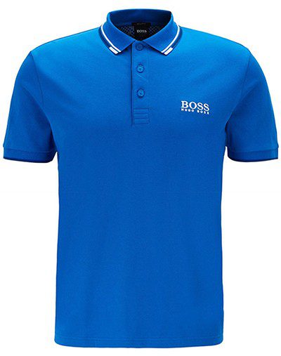 בוס-HUGO BOSS POLO TSHIRT MEN'S- Tory Blue – תמונה 3