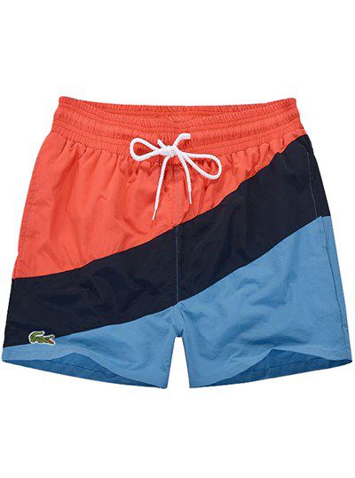 לקוסט-LACOSTE SWIM BEACH MEN - Black - Red - Blue