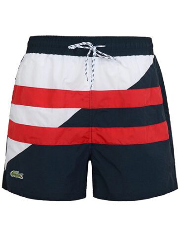 לקוסט-LACOSTE SWIM BEACH MEN - Black & White