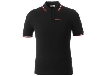 פראדה-PRADA TSHIRT POLO SHORT MEN - Black & White Red Border