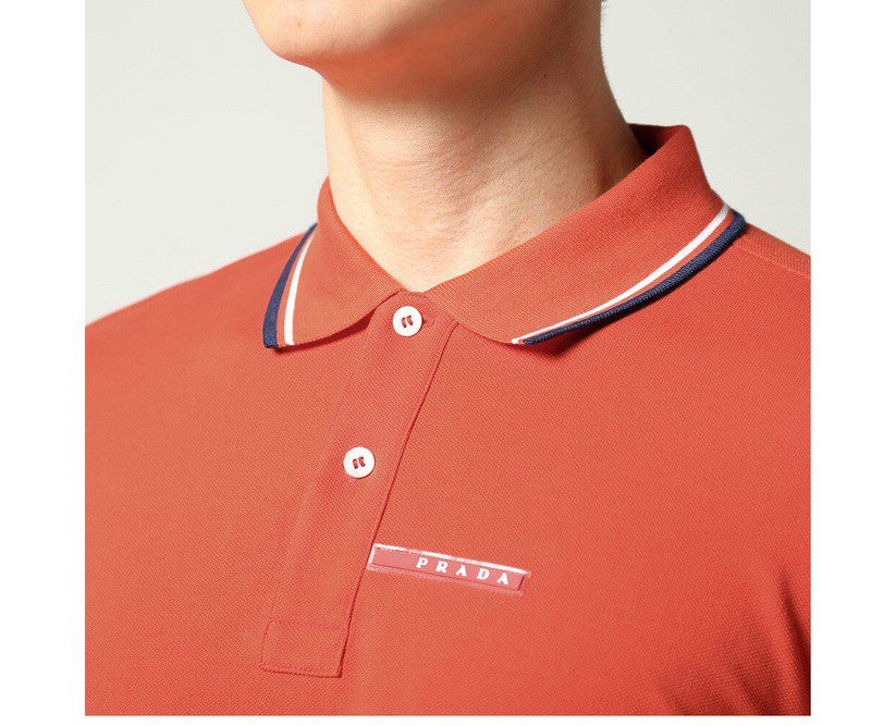 פראדה-PRADA TSHIRT POLO SHORT MEN - Flamingo – תמונה 7