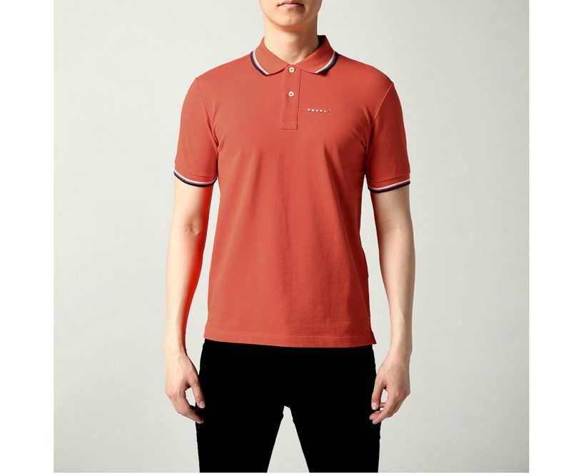 פראדה-PRADA TSHIRT POLO SHORT MEN - Flamingo – תמונה 3