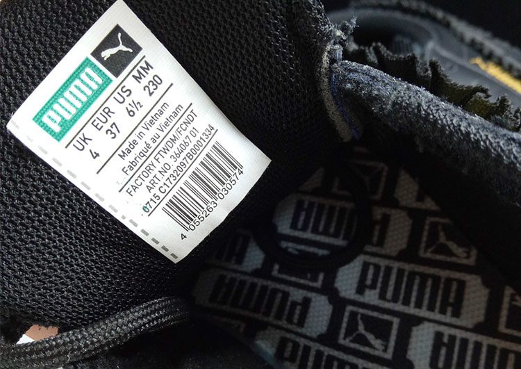 נעלי פומה-PUMA Basket Lace Black Gold Label Casual Sneakers – תמונה 9