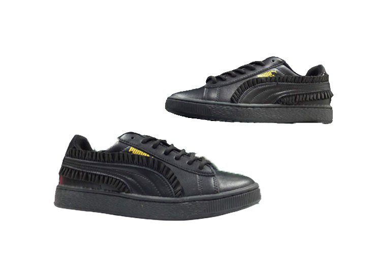 נעלי פומה-PUMA Basket Lace Black Gold Label Casual Sneakers – תמונה 4