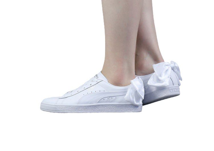 נעלי פומה- PUMA basket heart rihanna leather -Titan White – תמונה 11