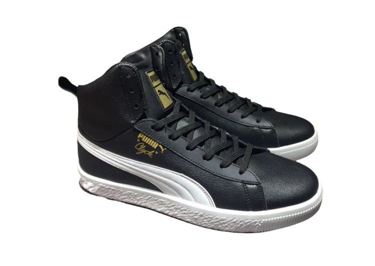 נעלי פומה- PUMA full leather high-top sneakers-Black – תמונה 2