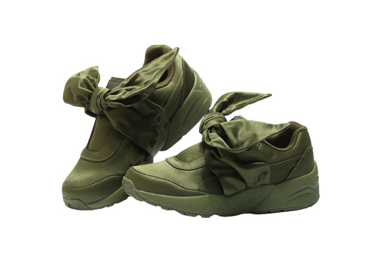 נעלי פומה- PUMA rihanna bow rubbon silk cherry blossom pink -Verdigris – תמונה 3