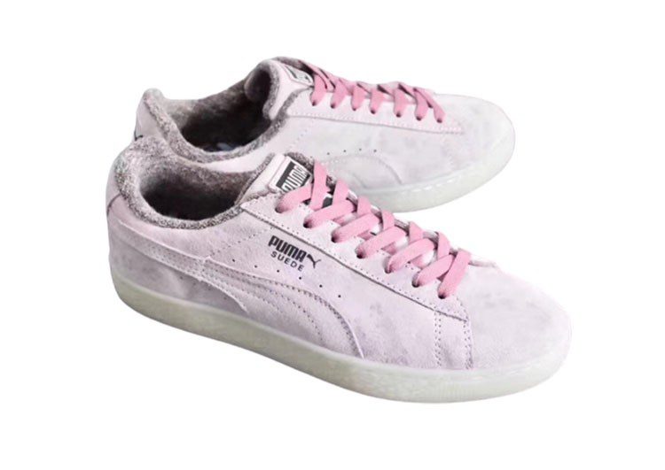 נעלי פומה-PUMA transparent crystal sole suede lining plush lace-up sneakers couple shoes-Prim – תמונה 2