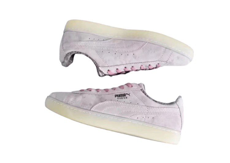 נעלי פומה-PUMA transparent crystal sole suede lining plush lace-up sneakers couple shoes-Prim – תמונה 4