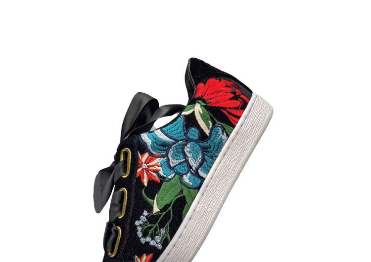 נעלי פומה- Puma SUEDE Hyper-Black and Alizarin – תמונה 9