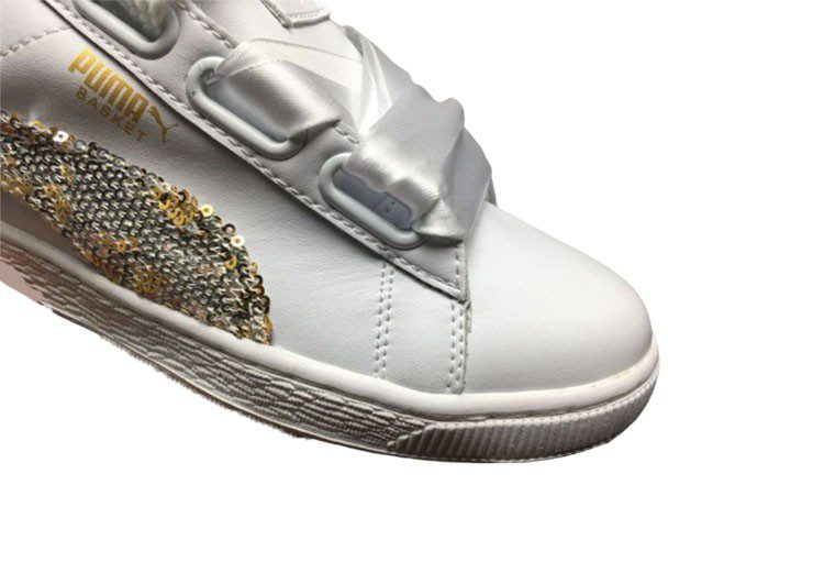 נעלי פומה- Puma bow glitter sequins -White – תמונה 7