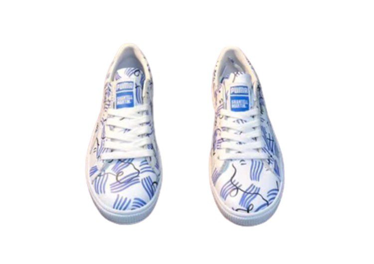 נעלי פומה-Puma layered skin graffiti sneakers genuine standard layered leather - Blue-white – תמונה 6