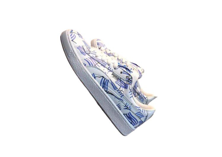 נעלי פומה-Puma layered skin graffiti sneakers genuine standard layered leather - Blue-white – תמונה 2