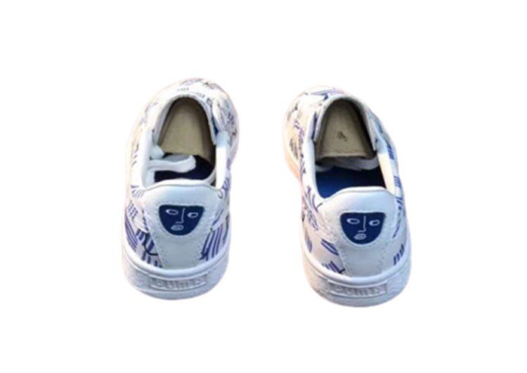 נעלי פומה-Puma layered skin graffiti sneakers genuine standard layered leather - Blue-white – תמונה 8