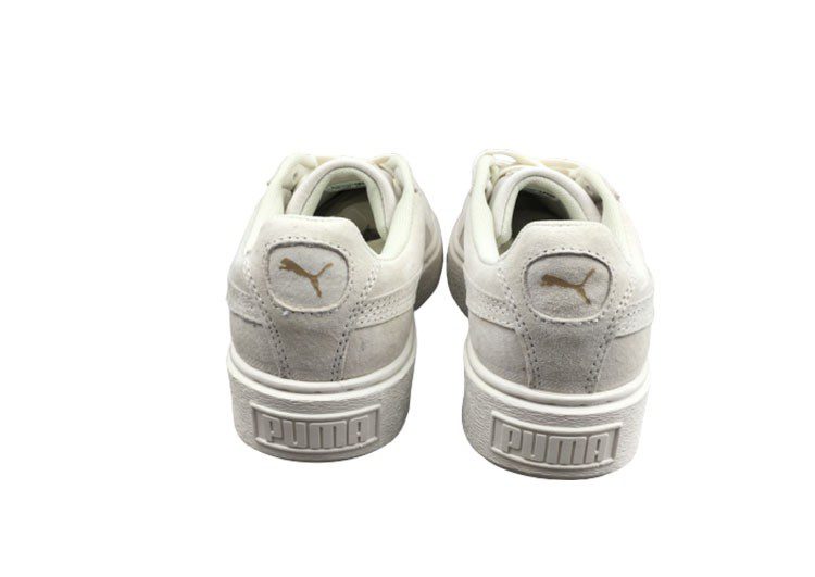 נעלי פומה- Puma platform shoes top pog leather gold head silver hesd frosted hesd flash drill bit-Silver Sand – תמונה 9