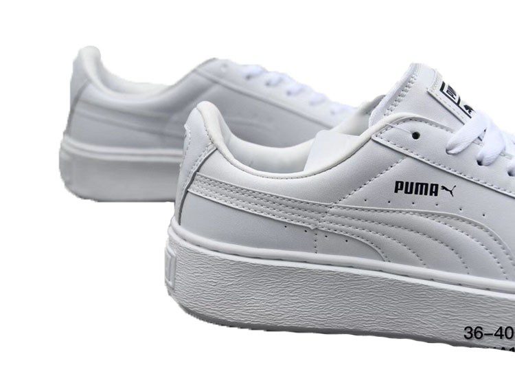 נעלי פומה- Puma platform shoes top pog leather gold head silver hesd frosted hesd flash drill bit-Sandstone – תמונה 6