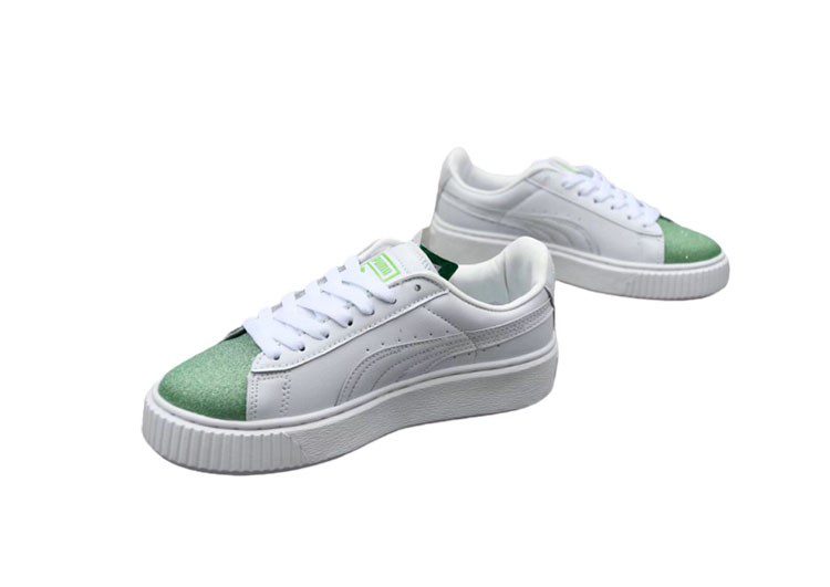 נעלי פומה- Puma platform shoes top pog leather gold head silver hesd frosted hesd flash drill bit-Envy – תמונה 3