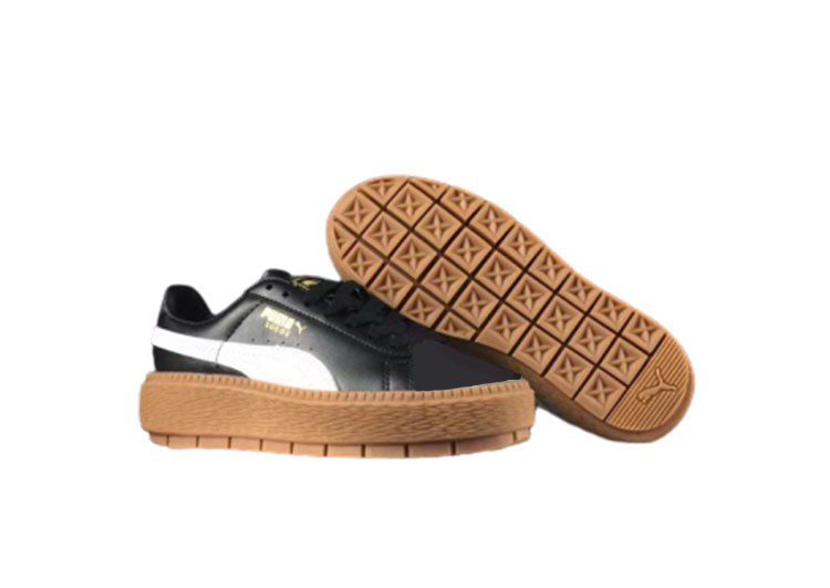 נעלי פומה- Puma suede platform rihanna platform shoes leather-Black Russian – תמונה 8