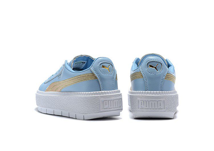 נעלי פומה- Puma suede platform rihanna platform shoes leather-Polo Blue – תמונה 4