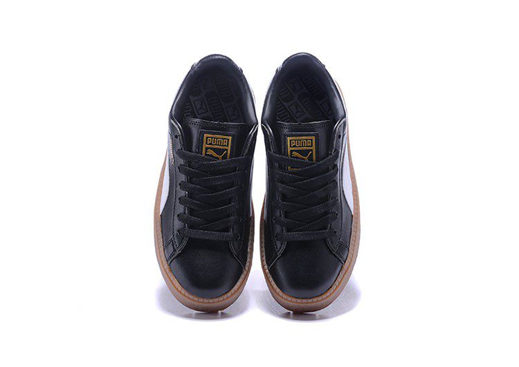 נעלי פומה- Puma suede platform rihanna platform shoes leather-White and Black – תמונה 3