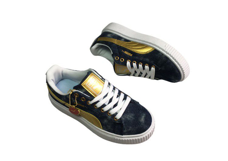 נעלי פומה-Rihanna II Puma Velvet Denim Satin-Gold – תמונה 3