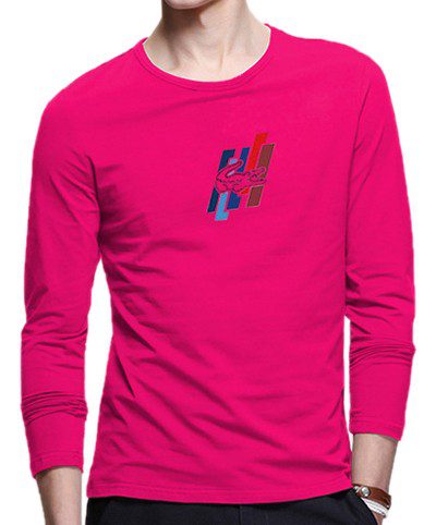 לקוסט-LACSOTE TSHIRT MEN LONG DESGIN - PINK
