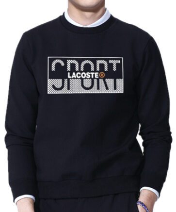 לקוסט-LACSOTE  SWETER MEN DESGIN- BLACK