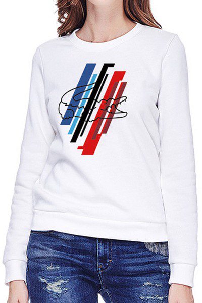 לקוסט-LACSOTE SWETER WOMEN DESGIN- WHITE