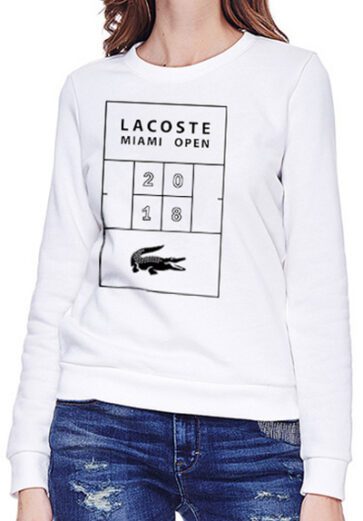 לקוסט-LACSOTE  SWETER WOMEN DESGIN- WHITE