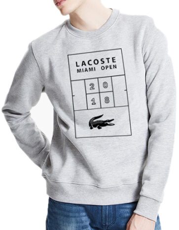 לקוסט-LACSOTE  SWETER MEN DESGIN- GRAY