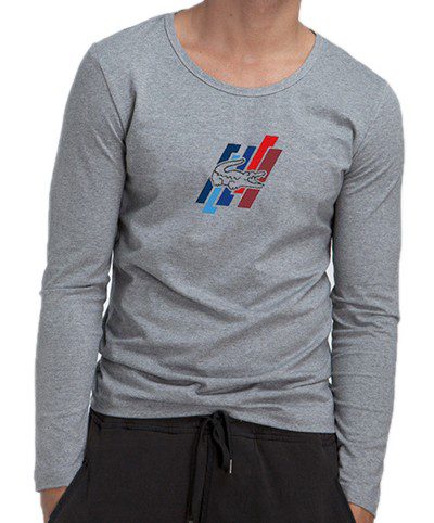 לקוסט-LACSOTE TSHIRT MEN LONG DESGIN - GRAY