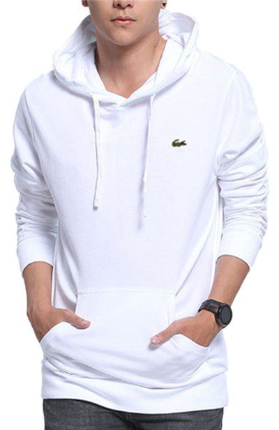 לקוסט-LACSOTE SWETER MEN DESGIN- WHITE