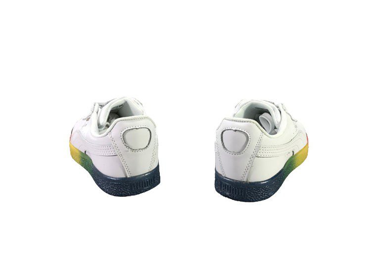נעלי פומה-puma CLYDE PRIDE colorful casual sneakers-White – תמונה 8