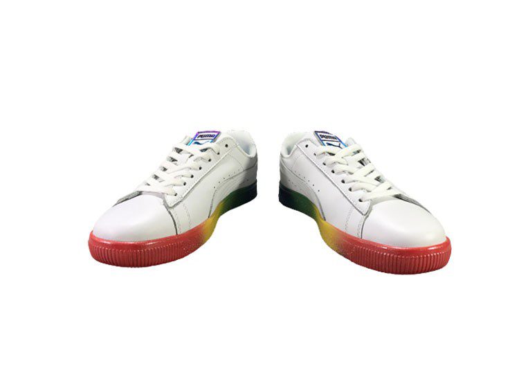 נעלי פומה-puma CLYDE PRIDE colorful casual sneakers-White – תמונה 5