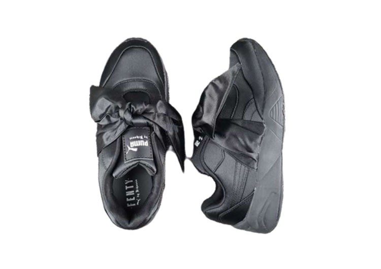 נעלי פומה- puma rihanna bow rubbon silk cherry blossom pink-Shuttle Grey – תמונה 6