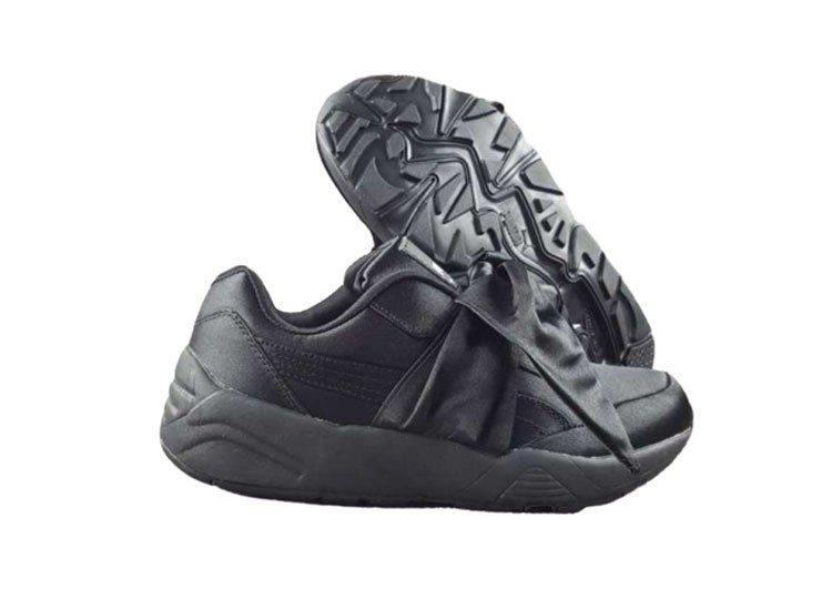 נעלי פומה- puma rihanna bow rubbon silk cherry blossom pink-Shuttle Grey – תמונה 8