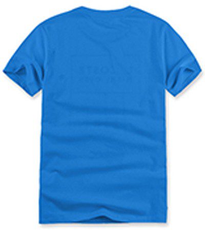 לקוסט-LACSOTE TSHIRT DESGIN MEN SHORT - Blue – תמונה 2