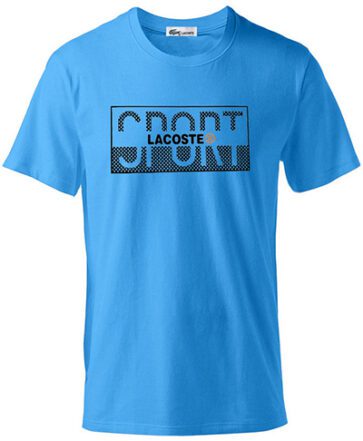 לקוסט-LACSOTE TSHIRT DESGIN MEN SHORT - Blue